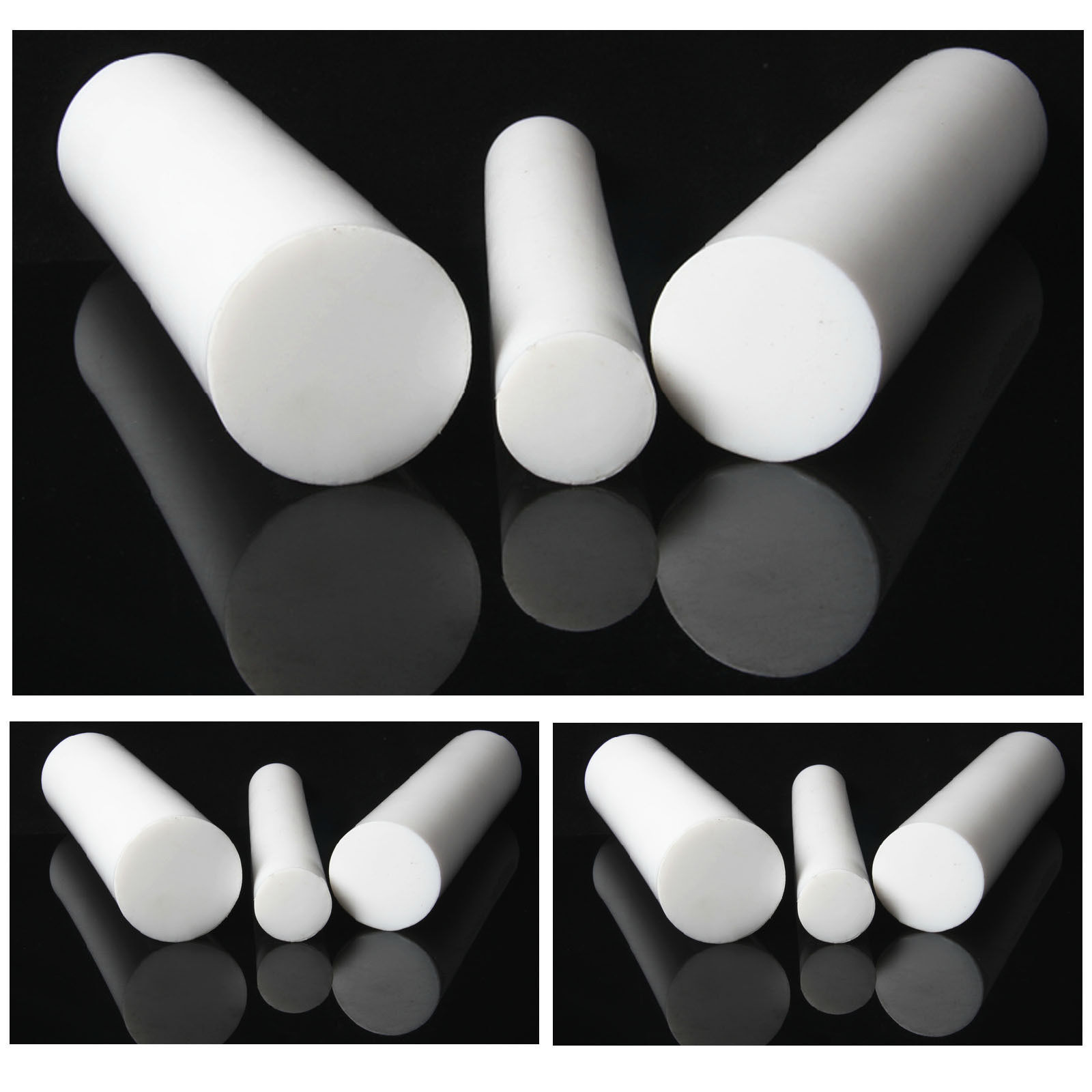 70mm Long Dia 40mm PTFE Teflon Round Rod Bar White PTFE Plastic Tube Extrusion Machine Top