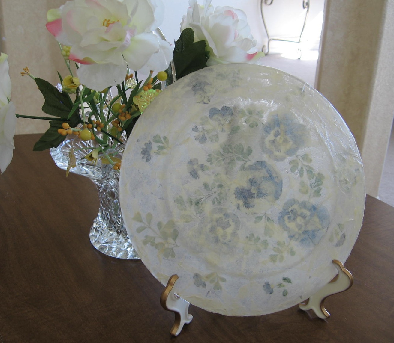 inkspired musings Decoupaged Glass Plates tutorial