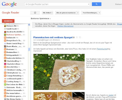 Screenshot Google Reader