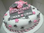 fondant cake : tunang, kahwin, birthday