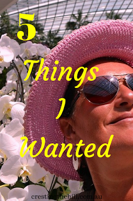 Five things I really wanted and how my life has moved forward since then