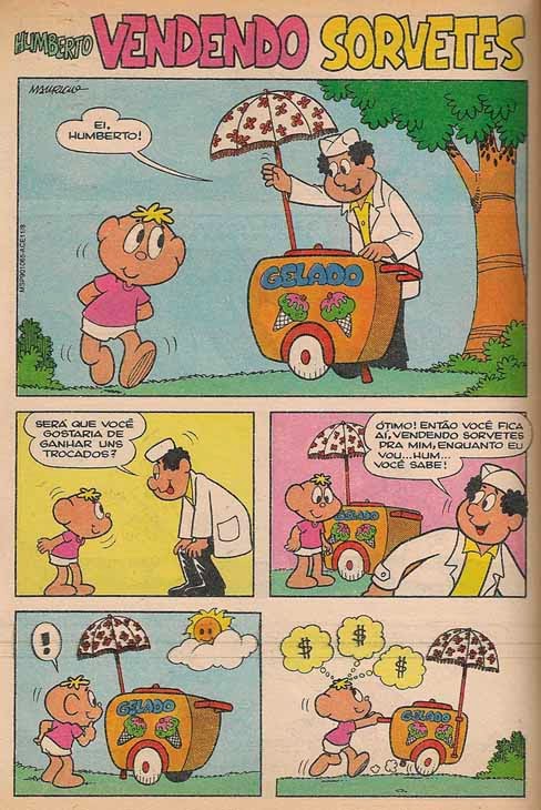 Arquivos Turma da Mônica: Humberto: HQ “Vendendo Sorvetes”