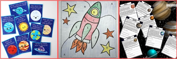 space themed grammar, writing, reading, language arts space themed grammar, writing, reading, language arts