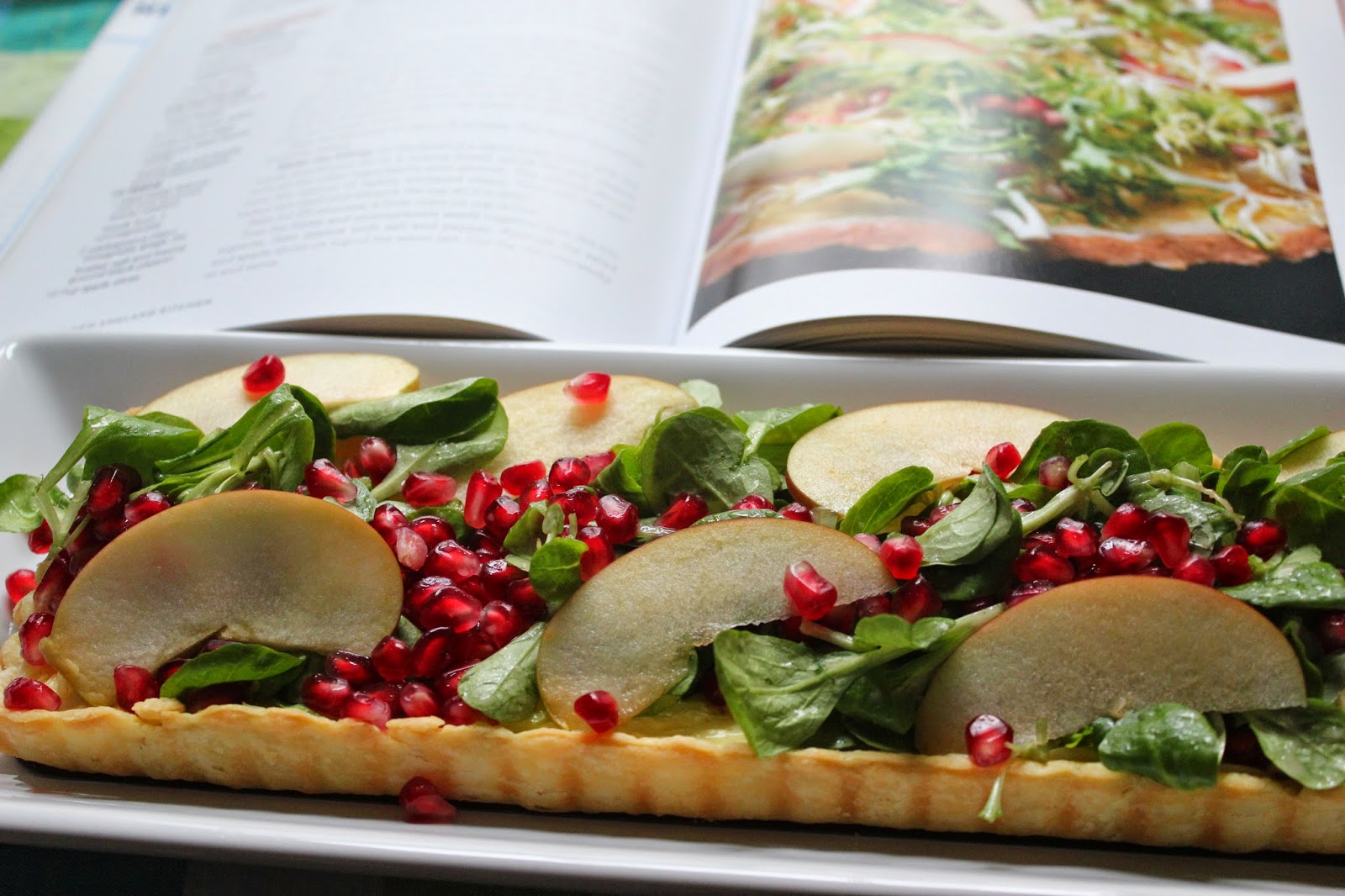 Goat Cheese Tart With Pomegranate And Mâche