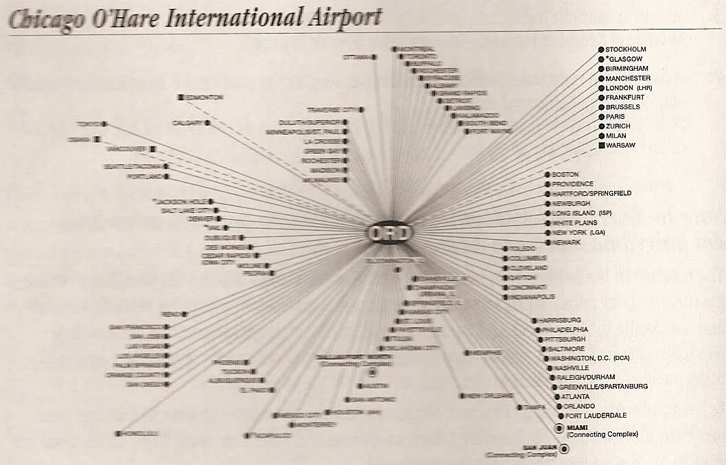 The Timetablist American Airlines Hub Maps, 2002 Chicago O'Hare