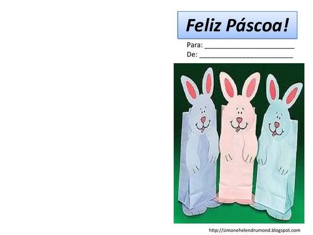 cartao de pascoa | coelho da pascoa