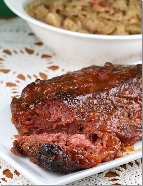 Harter House World Flavors Glazed Corned Beef (points), Sauteed Cabbage