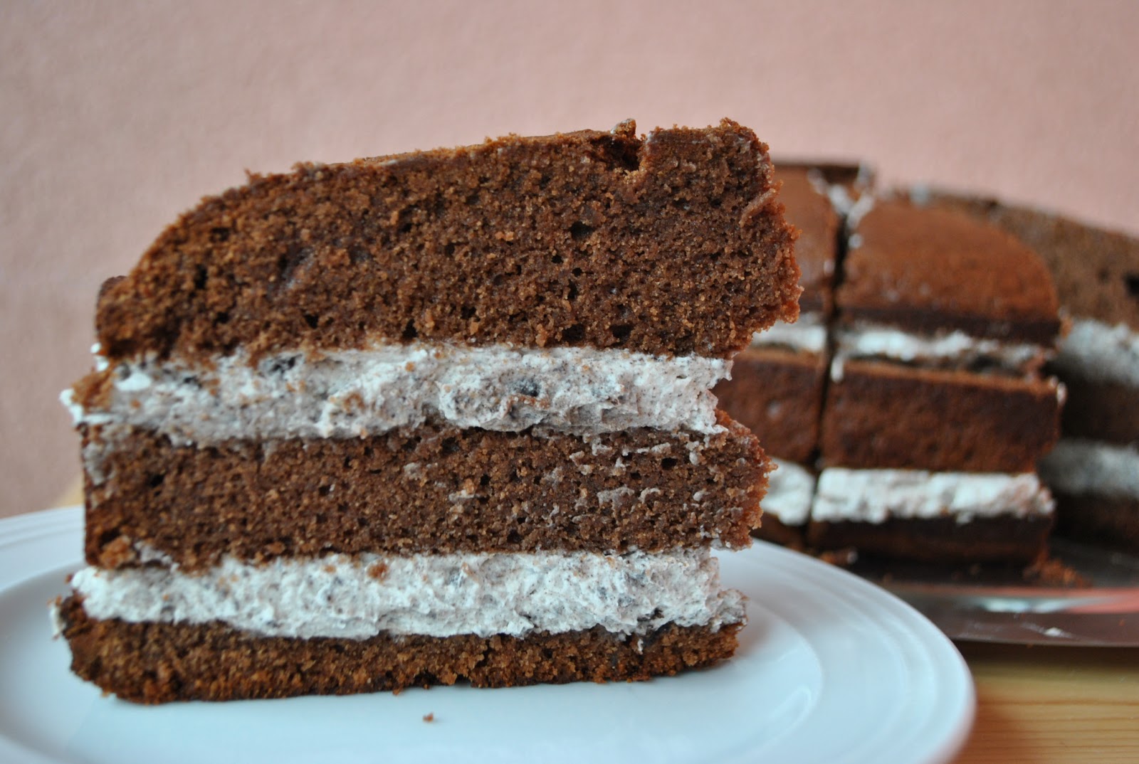einfach ja sagen: Drei Schichten Schokoladenkuchen mir Oreo Cookie ...