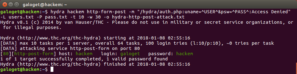 hydra http password