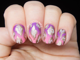 Rose gold ikat nails by @chalkboardnails