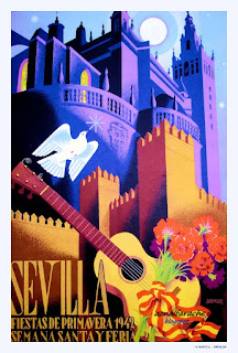 1942 - Fiestas de Primavera de Sevilla - Juan Miguel Sánchez Fernández - Litografía de Viladot, Barcelona