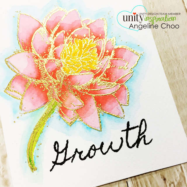 ScrappyScrappy: SMAK Inner Beauty with Unity Stamp #unitystampco #scrappyscrappy #smakkit #smak #scrapbook #card #cardmaking #craft #crafting #papercraft #zigcleancolorrealbrush #watercolor #floralcard #goldembossing #flowers