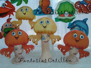 Gorro o Sombrero en goma espuma de Medusa