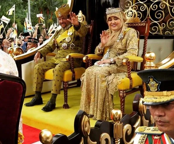 Prince Edward, Countess Sophie, Sultan Hassanal Bolkiah, Queen Saleha at Bandar Seri Begawan of Brunei