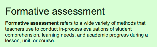 Definition of formative assessment - Light Bulbs and Laughter Blog