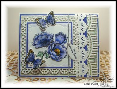 Our Daily Bread Designs, Home Sweet Home, Fragrance, Trois Jollies Papillons, Beautiful Borders dies, Trois Papillons dies, Layered Lacey squares dies, Vintage Labels dies, designed by Chris Olsen