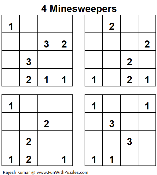 4 Minesweepers (Mini Puzzles Series #24)