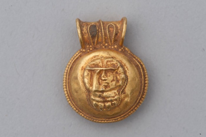 Gold Bulla in Johns Hopkins Archaeological Museum Baltimore