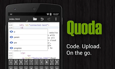تطبيق Quoda Code Editor مدفوع للاندرويد, تطبيق Quoda اندرويد, تطبيقات أندرويد للمبرمجين ومطوري الويب, تطبيقات لتحرير الاكواد البرمجية على الاندرويد