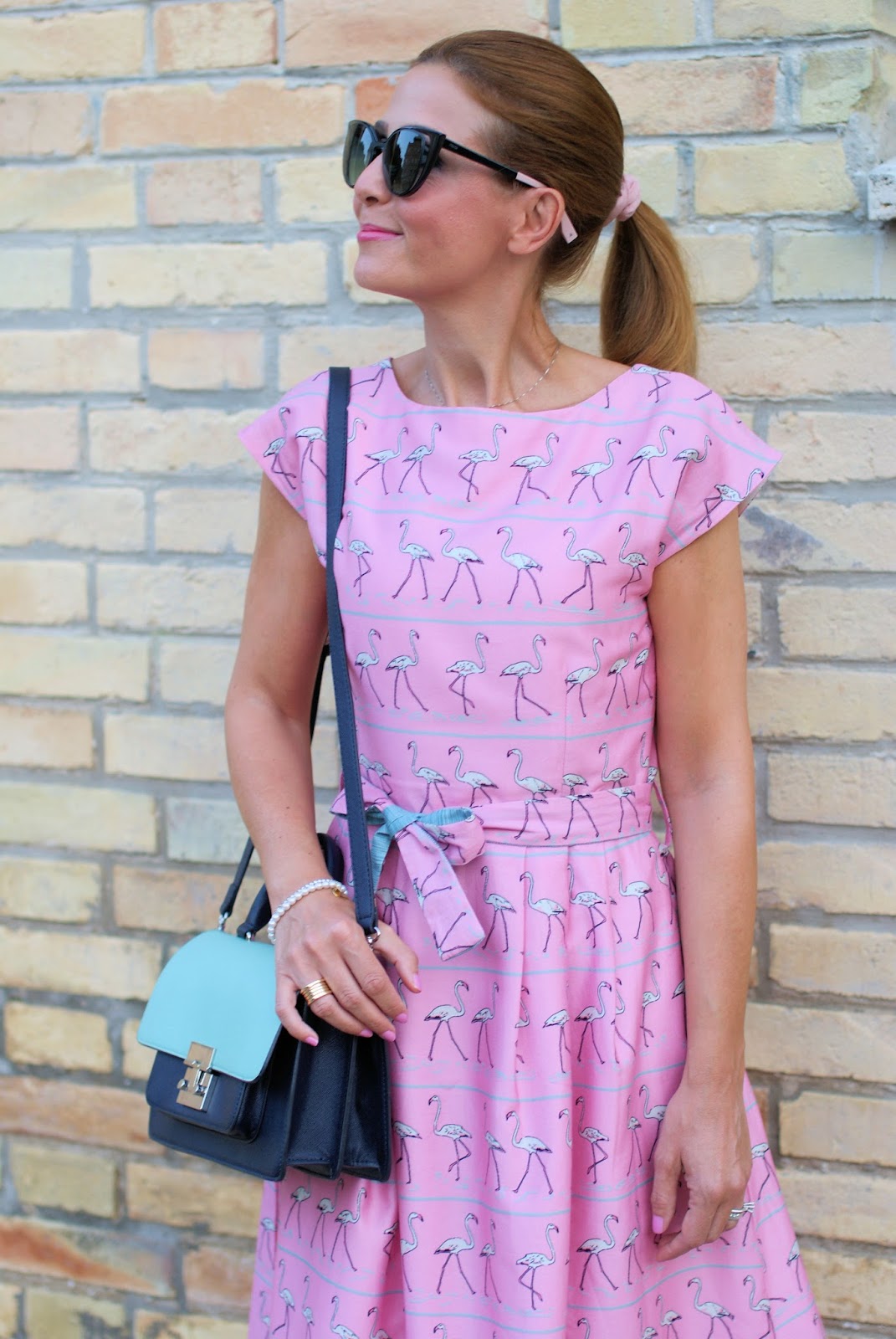 Pink Walking Flamingo dress and Candy sandals | Fashion and Cookies ...