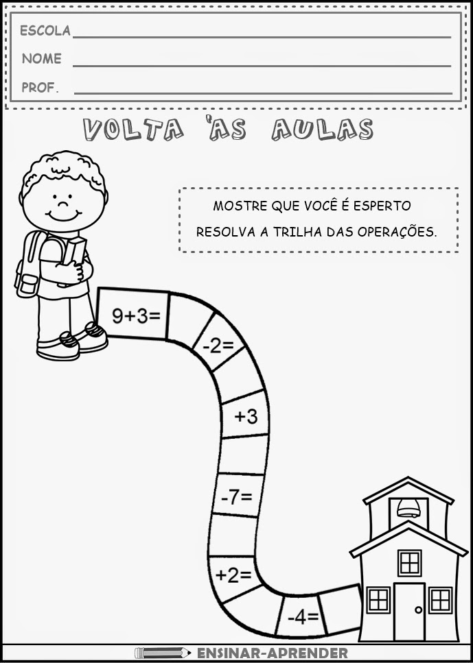 ATIVIDADES DE VOLTA ÀS AULAS