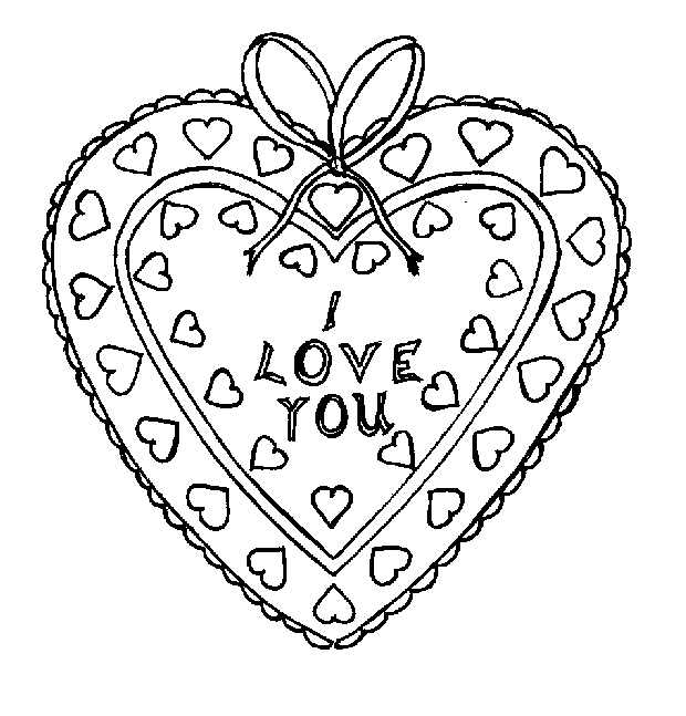 valentine hearts coloring pages detailed - photo #6