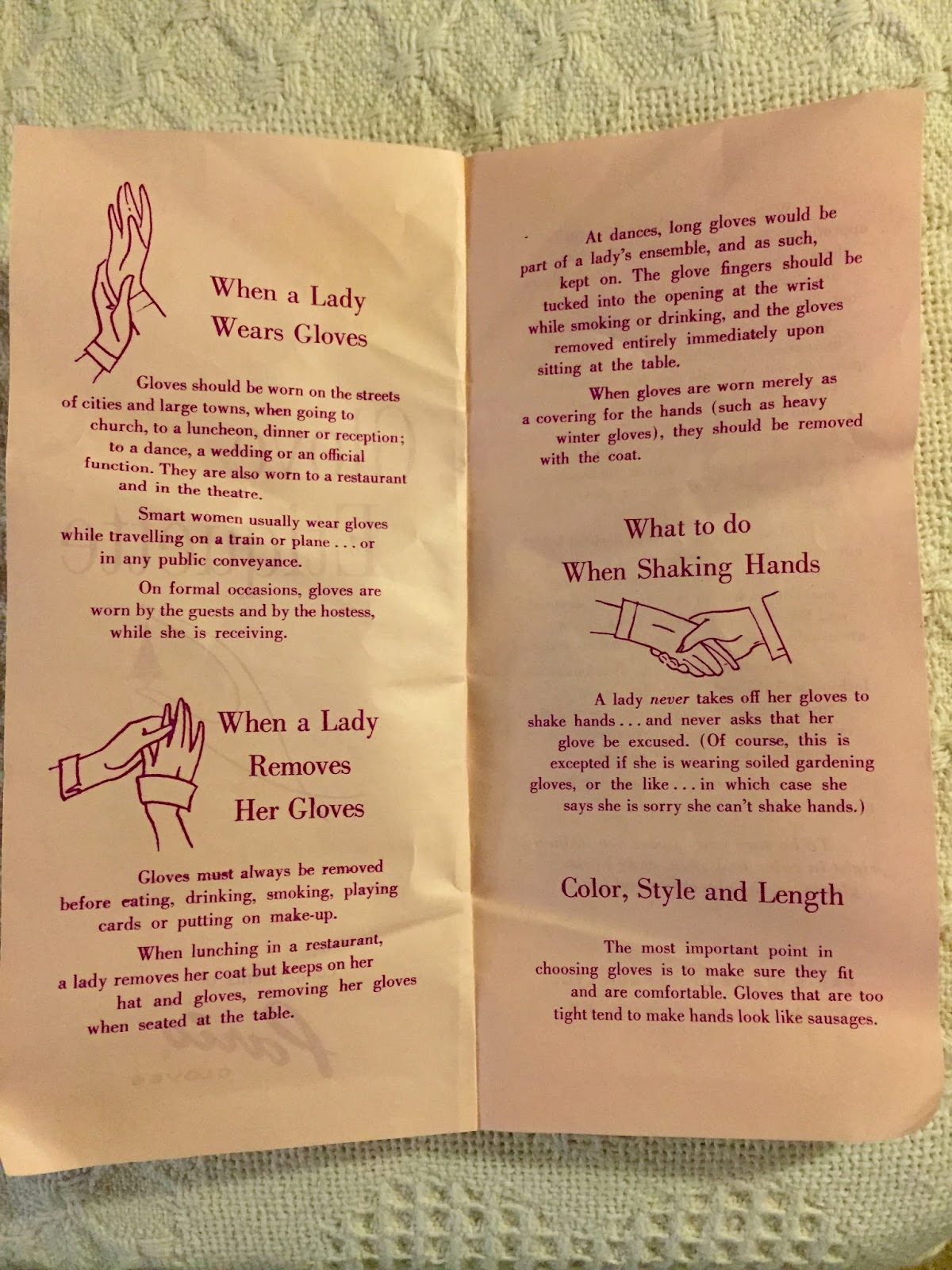 Progress is fine, but it's gone on for too long. Glove etiquette for