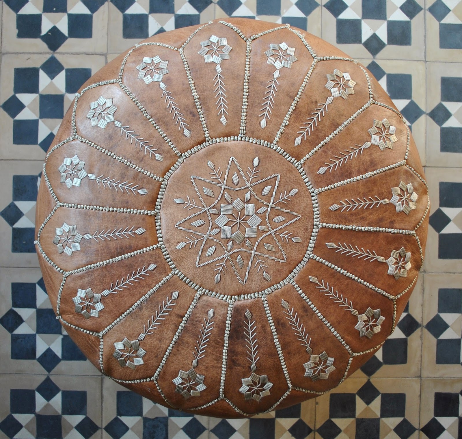 Beyond Marrakech Moroccan Leather Pouffes