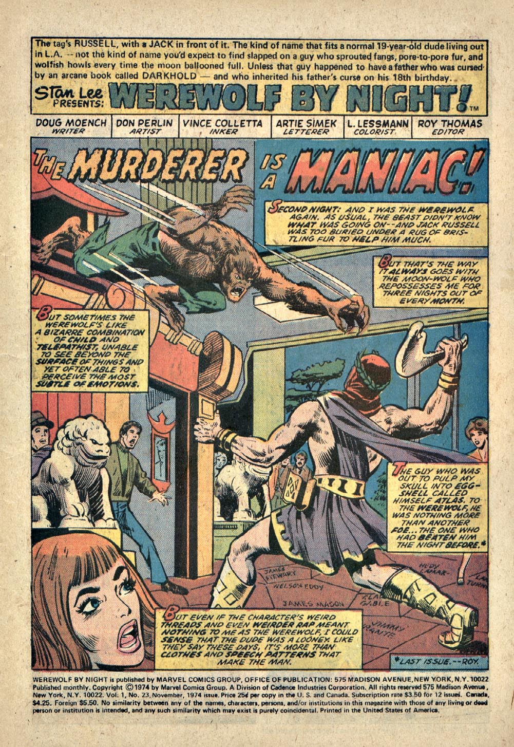 Read online Werewolf by Night (1972) comic -  Issue #23 - 2