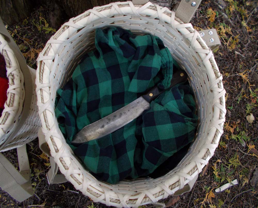 ML Knives Blog A Decent Pack Basket..With the Hudson bay Camp Knife
