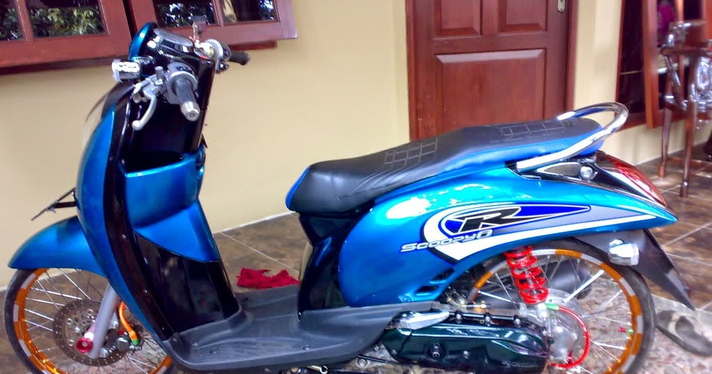 81 Modifikasi  Scoopy  Biru Dongker Kumpulan Modifikasi  