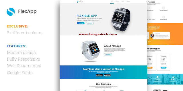 Source Code Web Landing Page Template FlexApp - HTML 5 Responsive Mobile 
