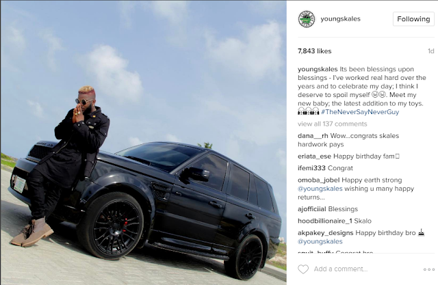 Capture Skales treats himself to a brand new Range Rover (Photo)