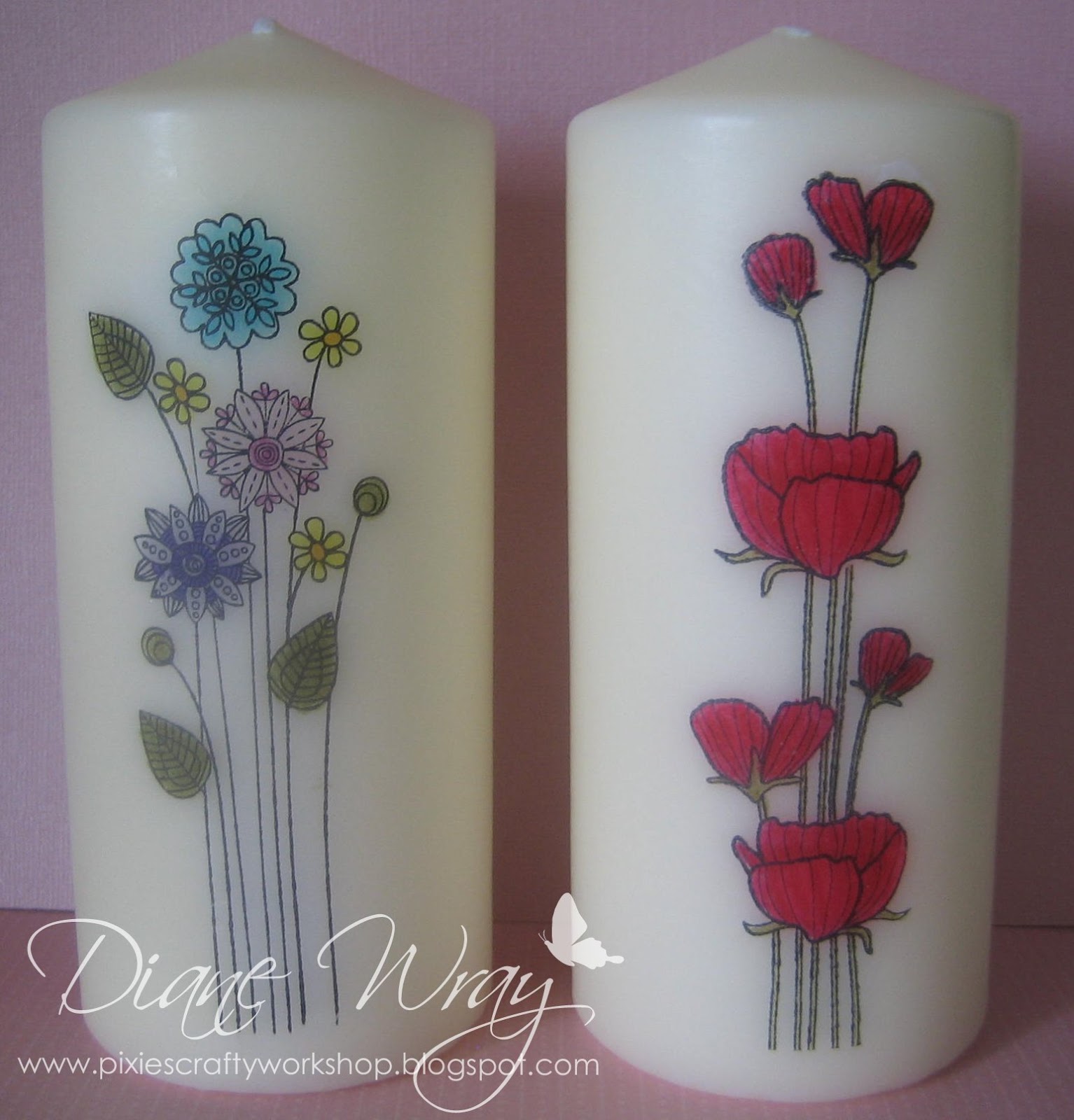 Pixie's Crafty Transferring images to candles