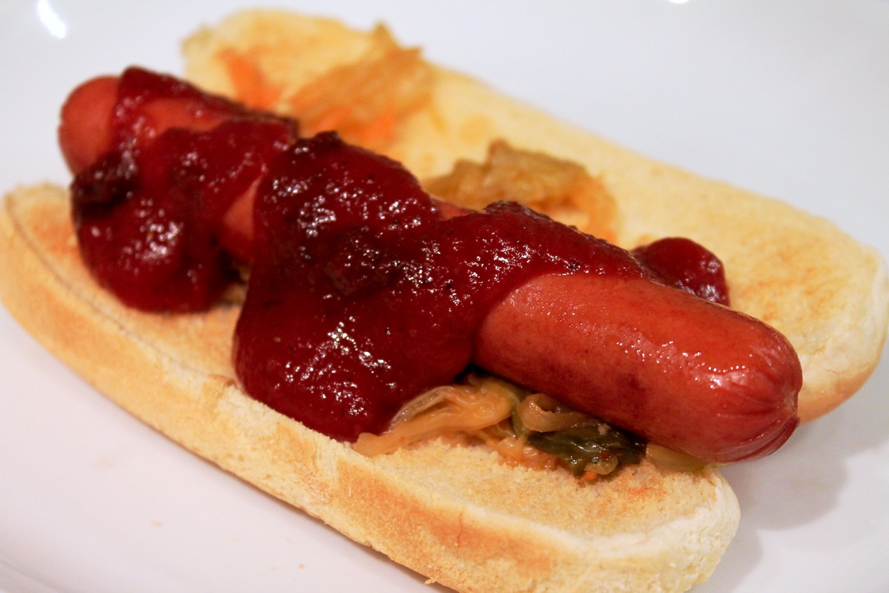 Cook In / Dine Out Korean Hot Dog with Ketchung Sauce