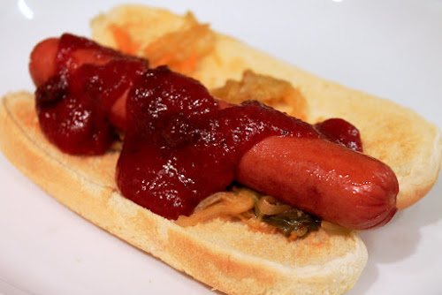 Korean Hot Dog with Ketchung Sauce