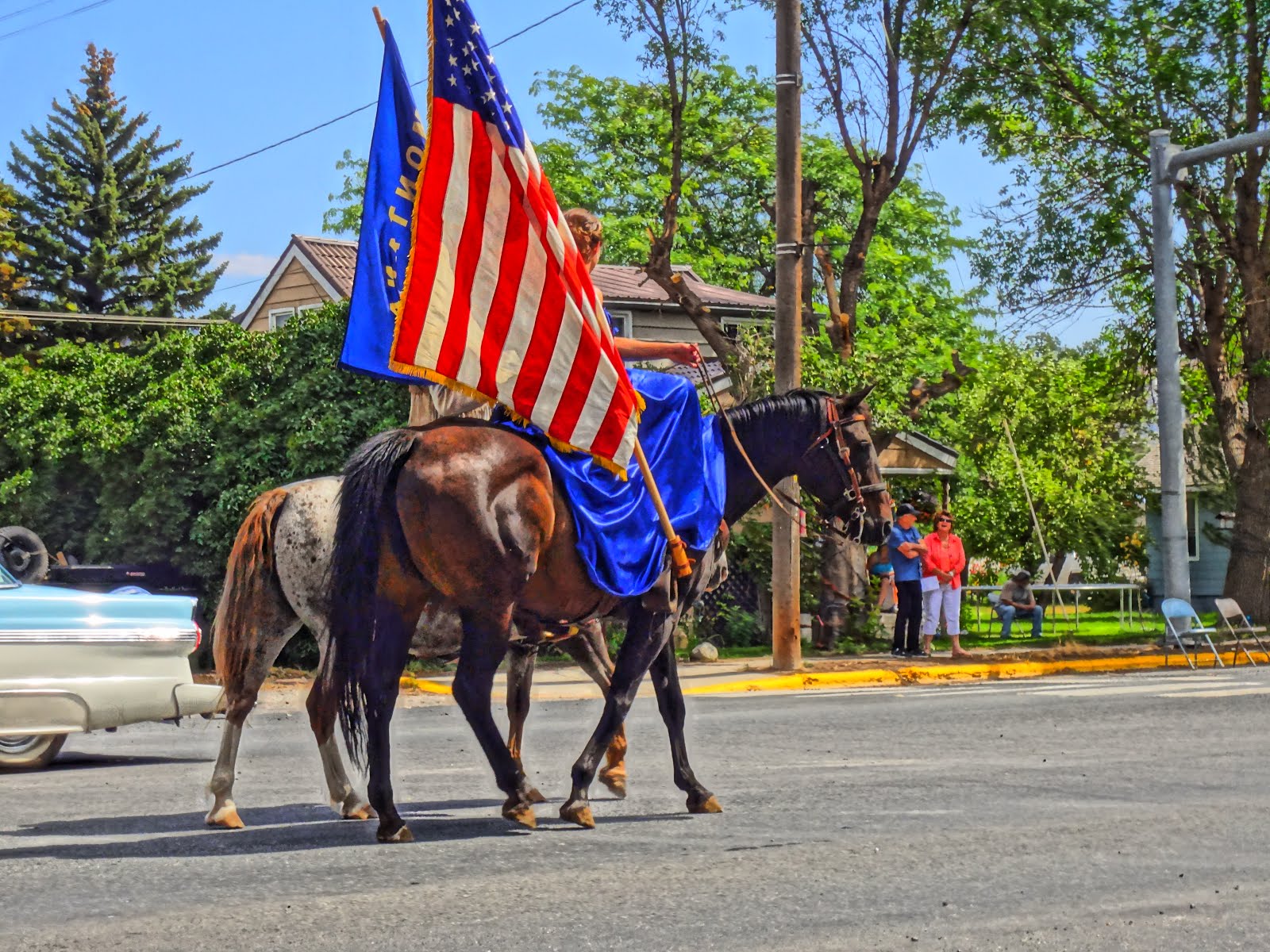 Flags in Montana Parade