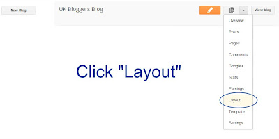 click layout on blogspot