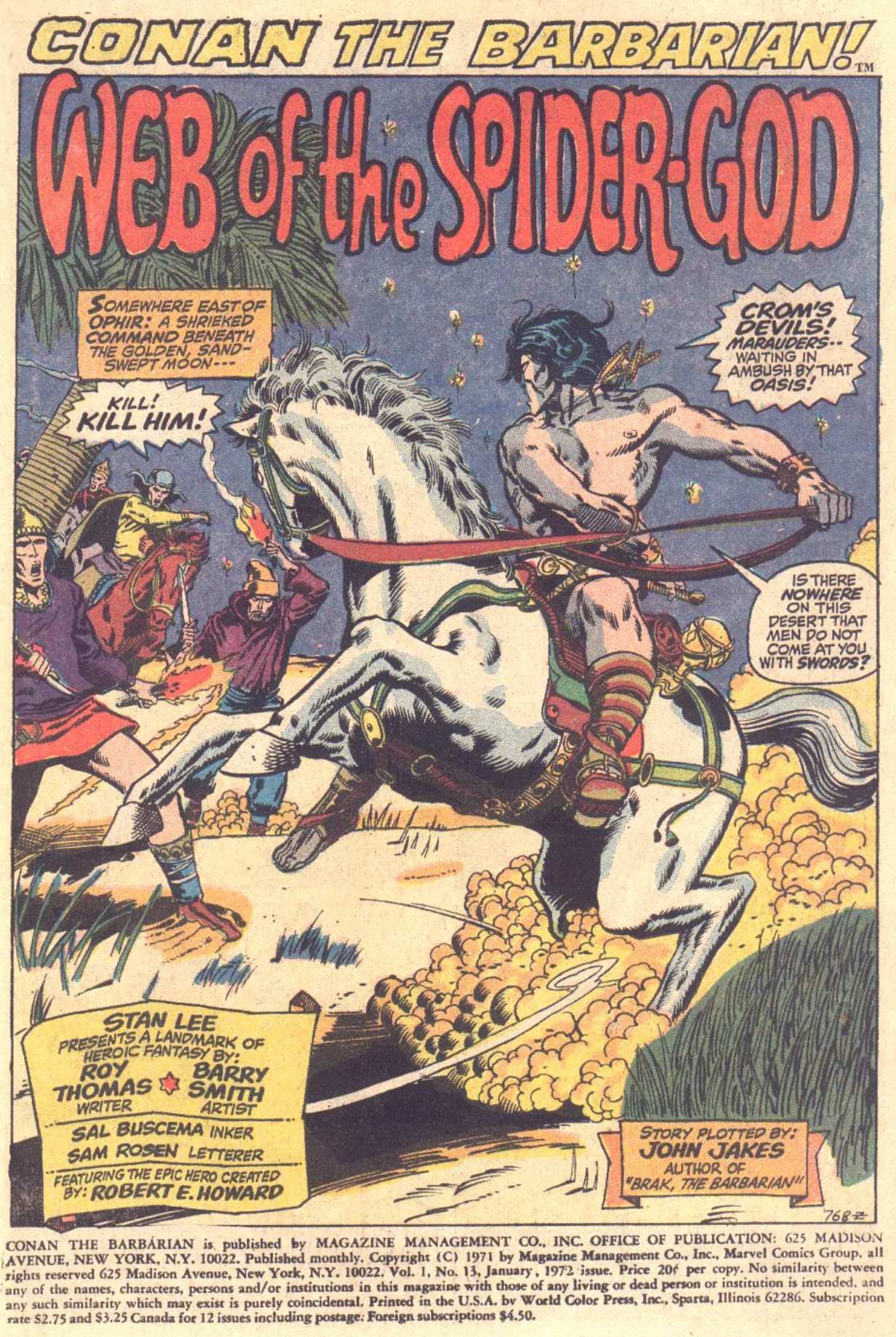 Read online Conan the Barbarian (1970) comic -  Issue #13 - 2