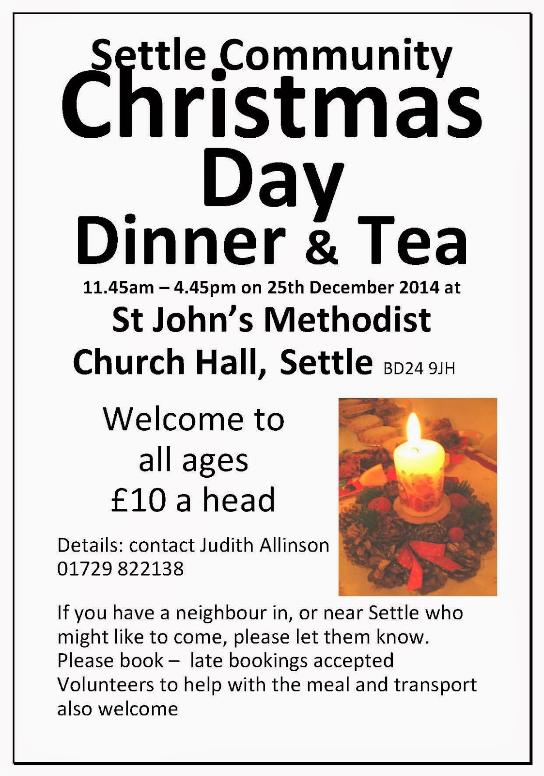 The Rainforest Fund Project Settle Community Christmas Meal 2014 in