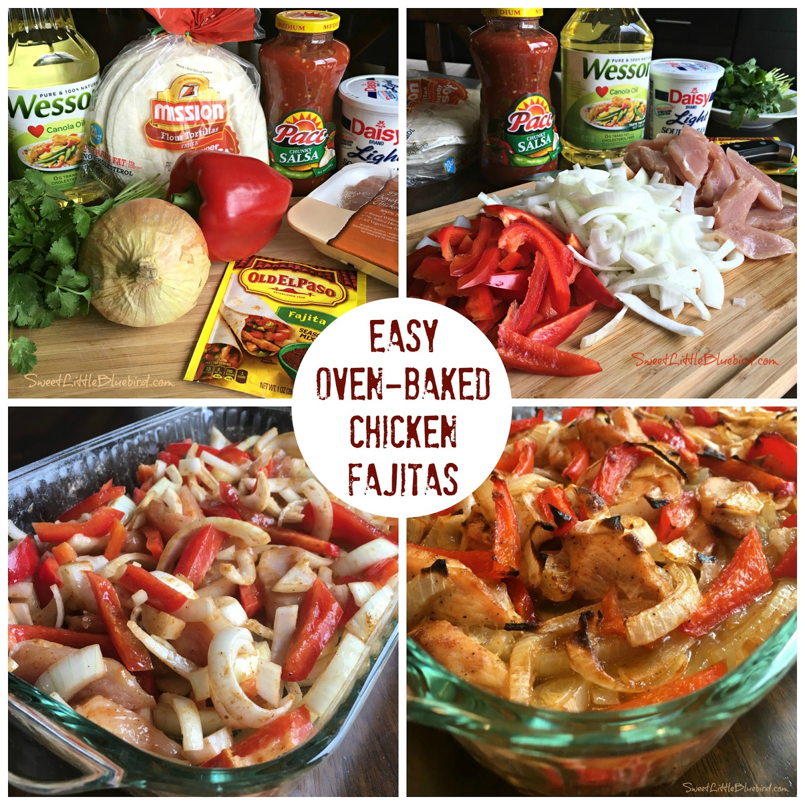 Easy OvenBaked Chicken Fajitas Sweet Little Bluebird