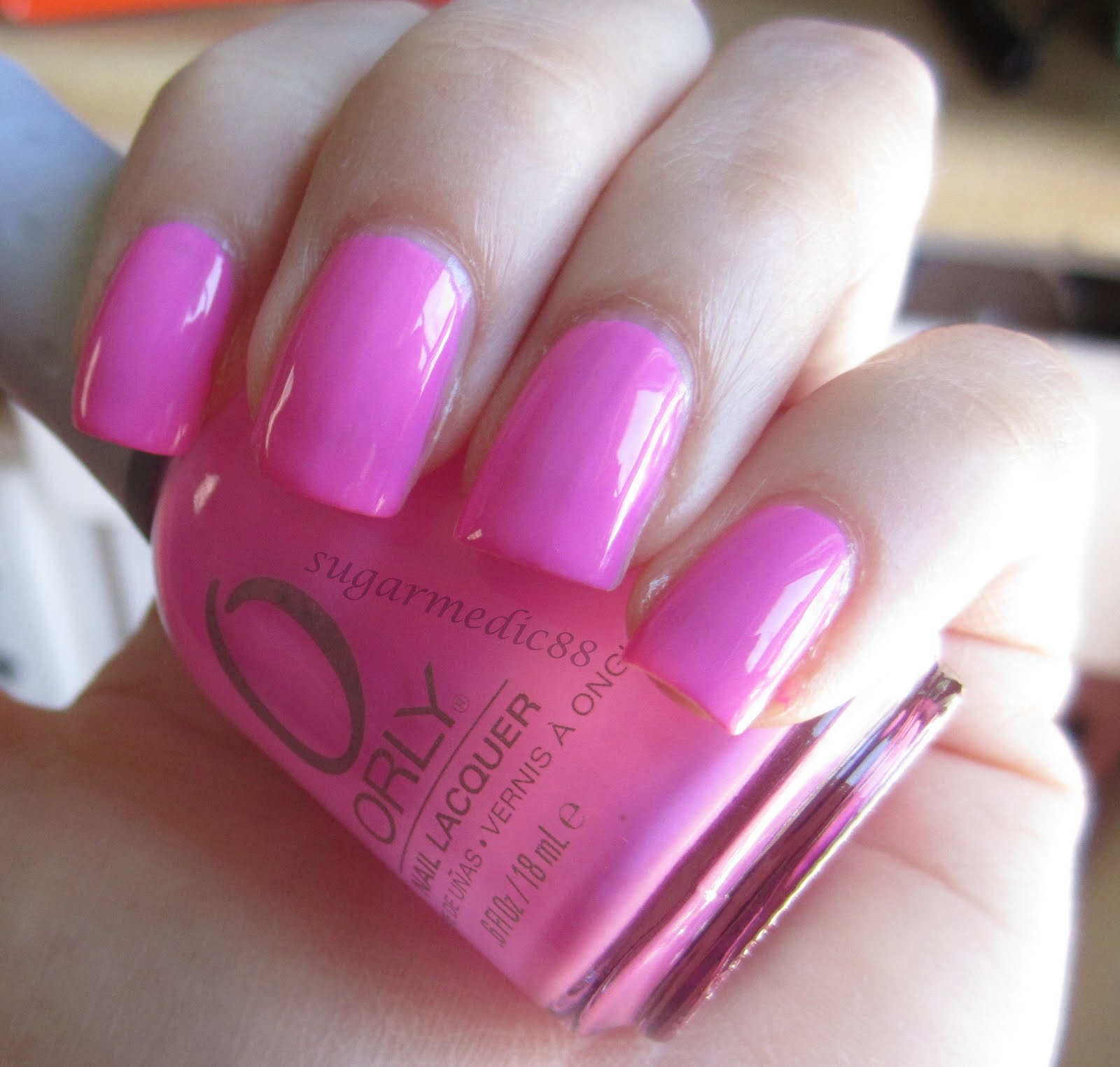 The Polished Medic: Orly Fancy Fuchsia - the perfect Barbie pink