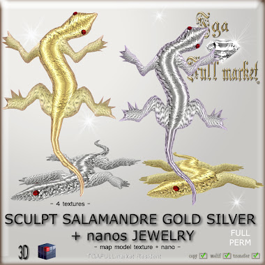 SCULPT SALAMANDRE GOLD SILVER JEWELRY