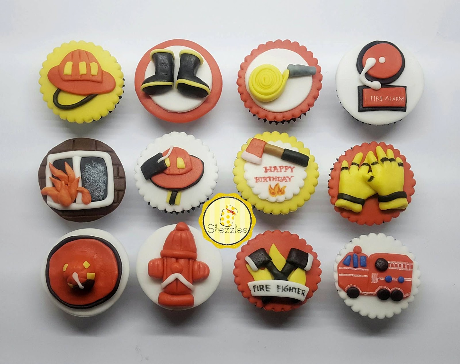 Shezzles Dessert In A Jar Firefighter Cupcakes