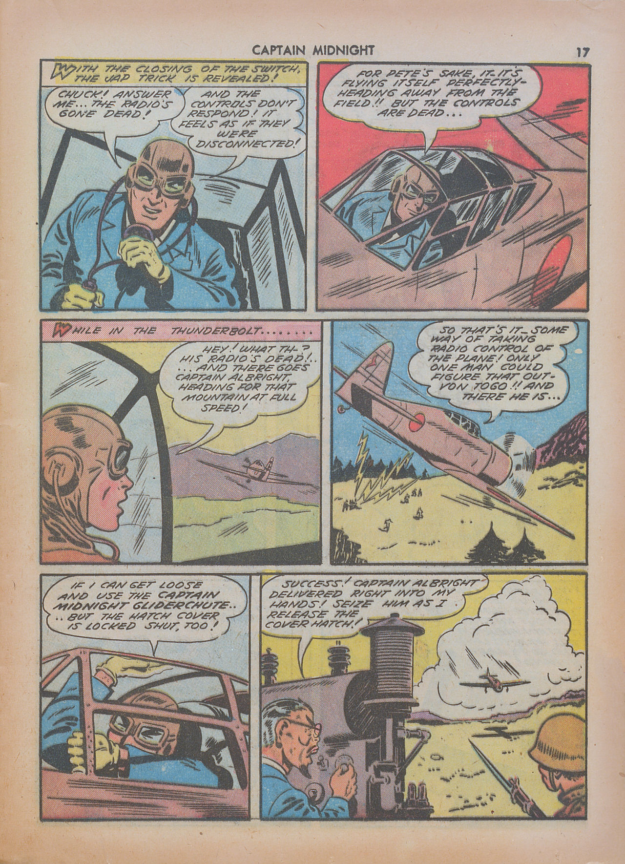 Read online Captain Midnight (1942) comic -  Issue #7 - 17