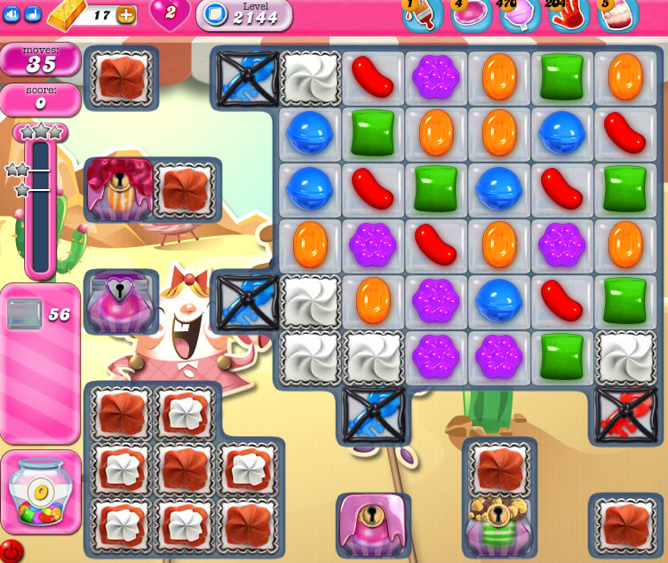 Candy Crush Saga level 2144 Candy Crush Saga level 2144