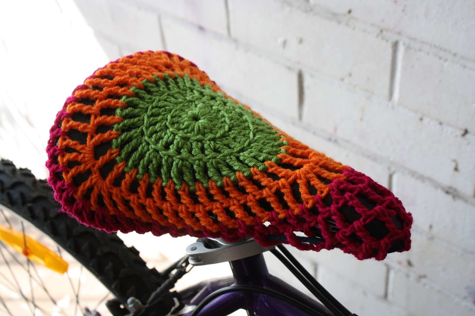 crochet bike seat cover
