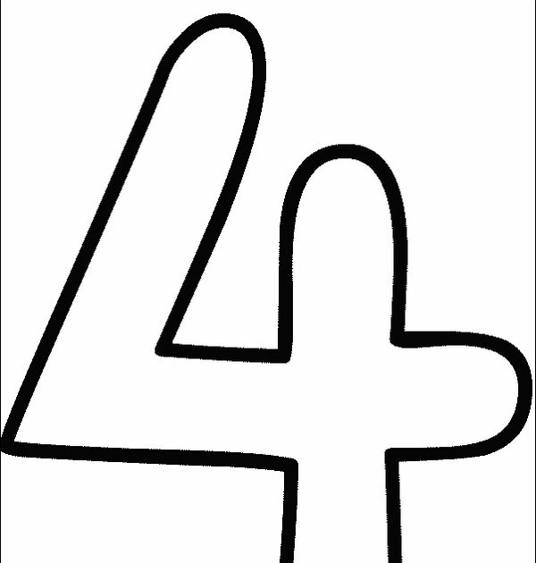 Цифра 4 нарисовать красиво