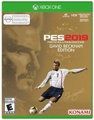 Pro Evolution Soccer 2019 Game Cover Xbox One David Beckham Edition