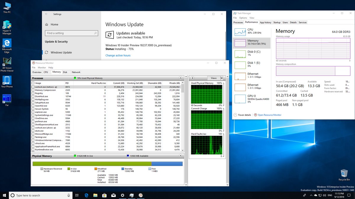 Hyper os system. Windows 11 Ram usage. ECC Memory NVIDIA Quadro.